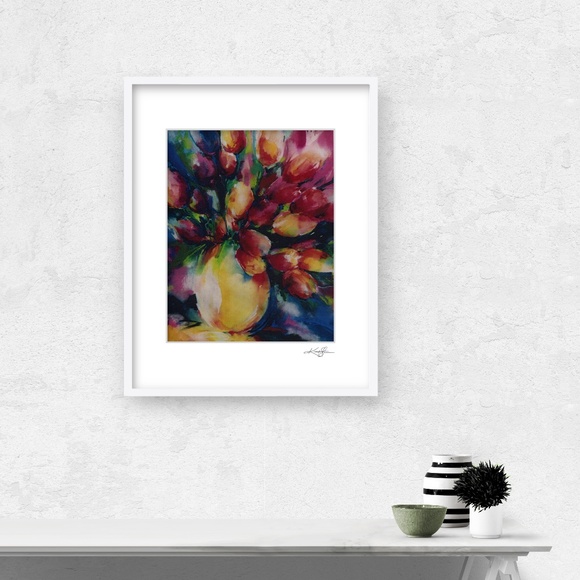Tulips - Floral Art print In 11 x 14 mat - Picture 4 of 5